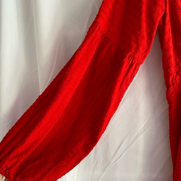 Anthropologie Amadi Alisha Tiered Red Maxi Dress Size Small - Picture 5 of 8